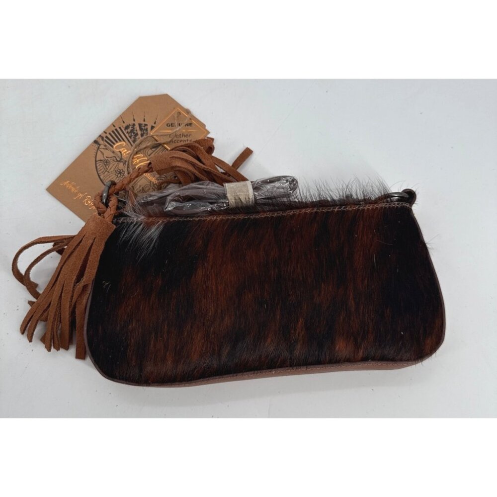 CATCHFLY STUDIO Hair on Hide Purse Shoulder Crossbody Bag Convertible New